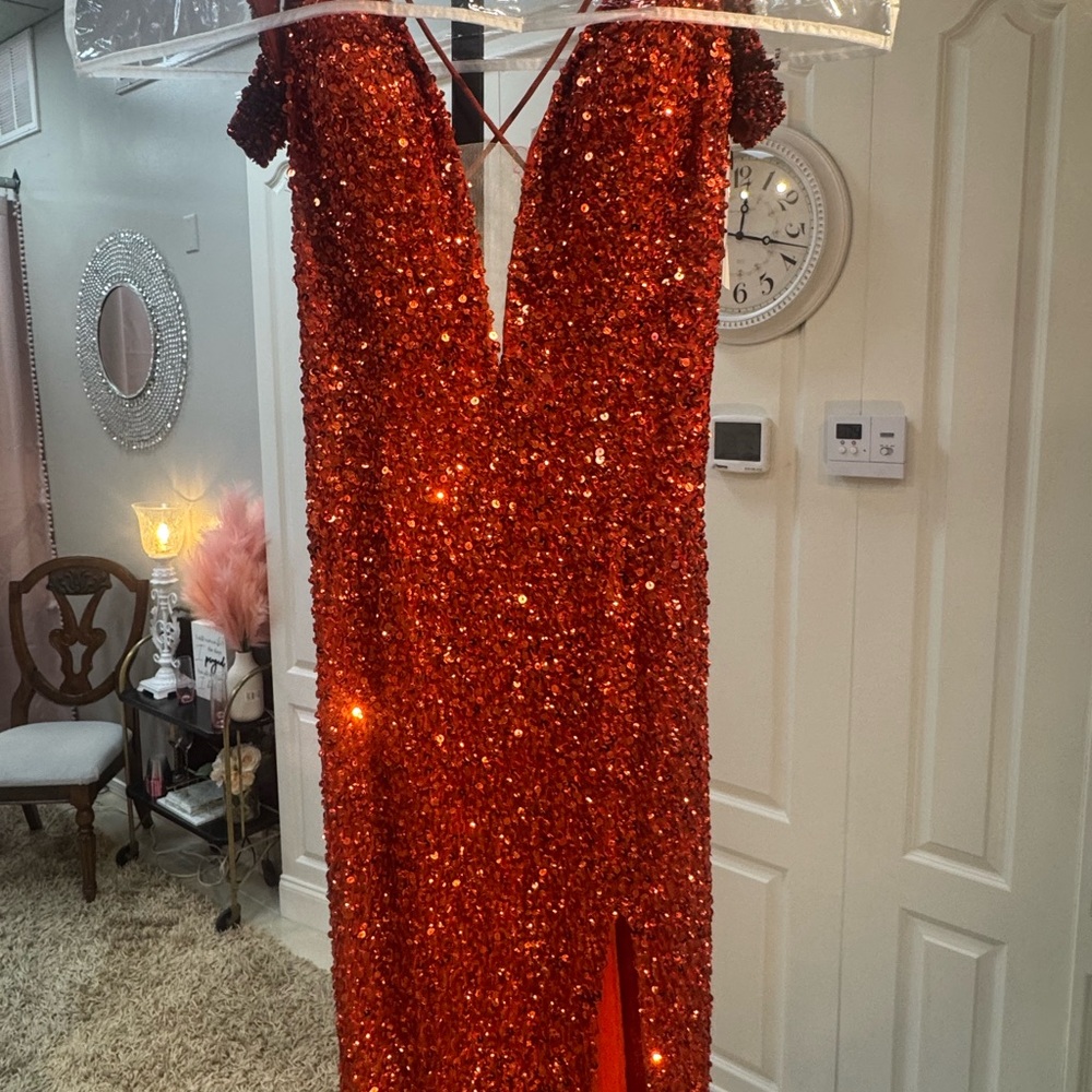 Stunning Red Sequin Gown